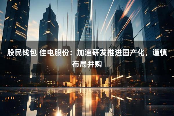 股民钱包 佳电股份：加速研发推进国产化，谨慎布局并购