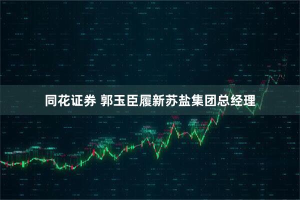 同花证券 郭玉臣履新苏盐集团总经理